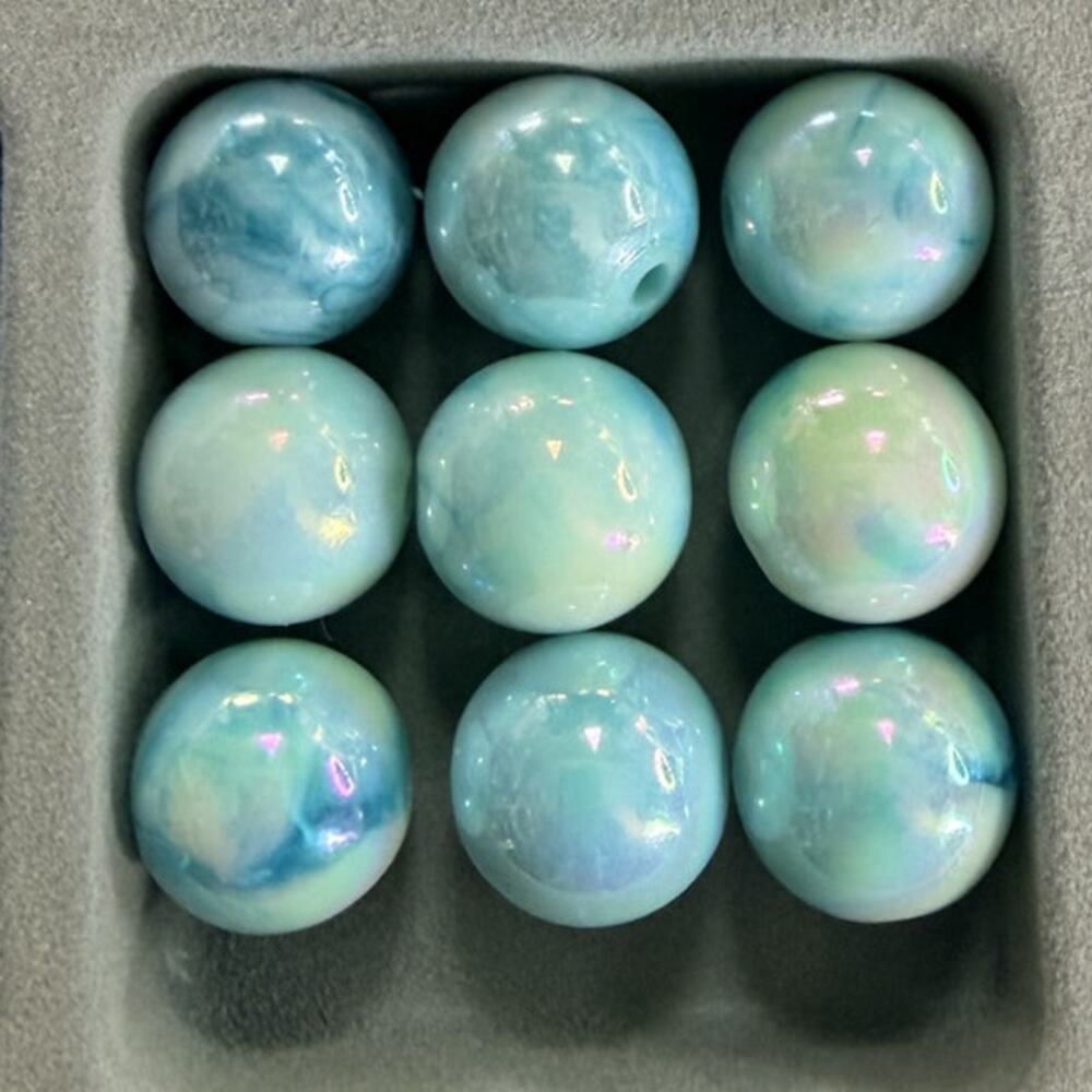 #8122 5 piece Marbled Cloud beads - You Choose color - 16mm For Beadable Items